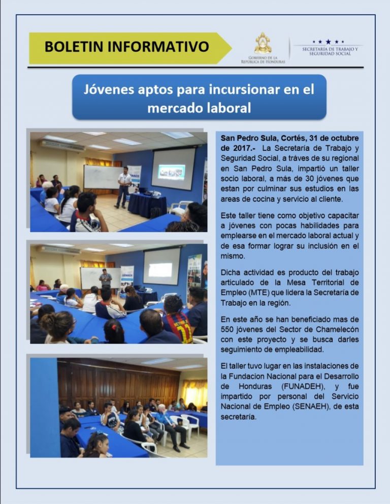 Jóvenes aptos para incursionar en el mercado laboral