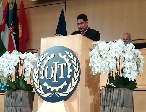 Discurso del Vice-Ministro Ramón Carranza en la 107 Conferencia Internacional de Trabajo en Ginebra Suiza