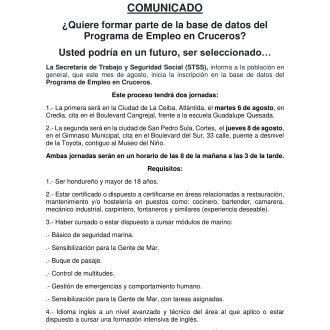 comunicado spsceiba