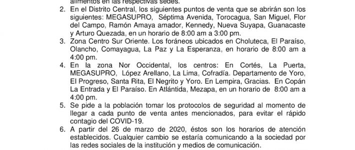 Comunicado sobre Centros de Venta BANASUPRO Comunicado sobre Centros de Venta BANASUPRO
