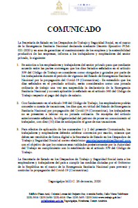 COMUNICADO COMUNICADO