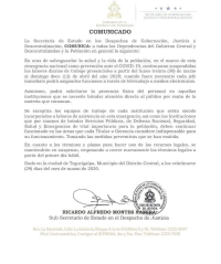 Comunicado al Público en General