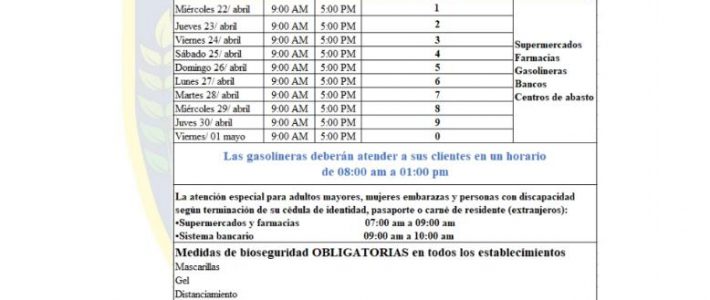 Nuevas disposiciones para la Zona Norte de país