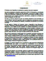 Comunicado sobre Protocolos de Bioseguridad en los Centros de Trabajo Comunicado sobre Protocolos de Bioseguridad en los Centros de Trabajo