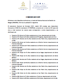 47 nuevos casos de COVID-19, comunicado
