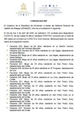 42 nuevos casos de COVID-19, comunicado