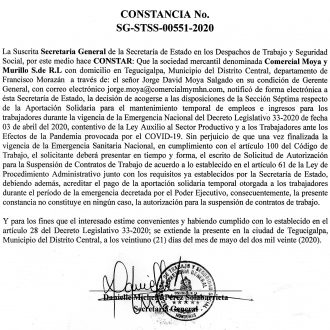 Comercial Moya y Murillo S. de R.L.