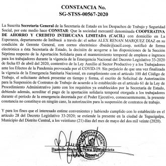 Cooperativa de Ahorro y Credito Intibucana Limitada