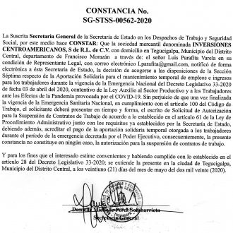 Inversiones Centroamericanos S. de R.L. de C.V.