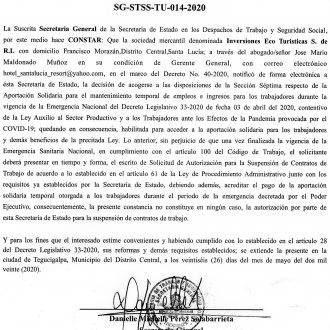 Inversiones Eco Turisticas S. de R.L.