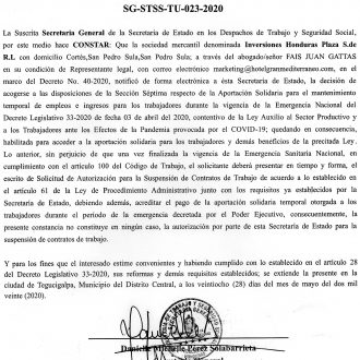 Inversiones Honduras Plaza S. de R.L.
