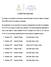 191 casos de COVID-19 confirmados, comunicado.