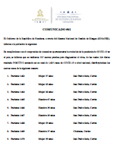 224 caso nuevos de COVID-19, comunicado