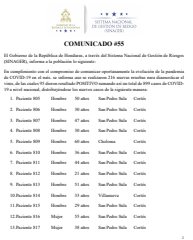 95 nuevos casos de COVID-19, comunicado