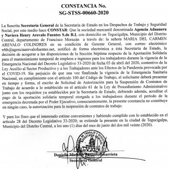 Agencia Aduanera y Naviera Henry Arévalo Fuentes S. de R.L.