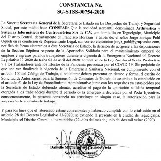 Archivistica y Sistemas Informaticos de Centroamerica S.A. de C.V.