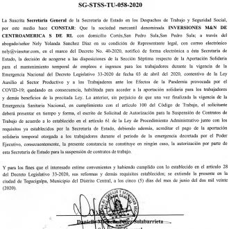 Inversiones M&N de Centroamerica S. de R.L.