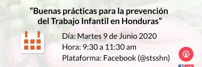 Foro Virtual Buenas Prácticas para la Prevención del Trabajo Infantil en Honduras