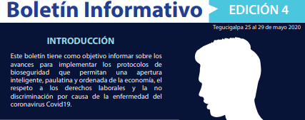 Boletín Informativo semana del 25 al 29 de Mayo