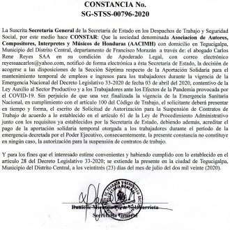 Asociacion de Autores, Compositores, Interpretes y Músicos de Honduras (AACIMH)