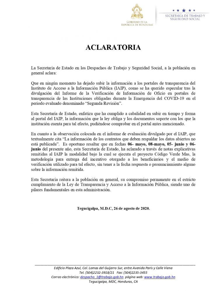 Aclaratoria