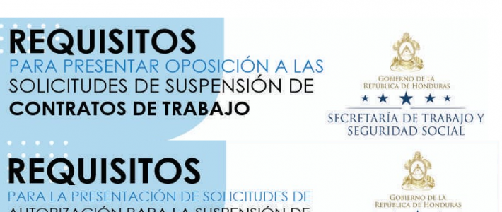 Requisitos para autorización y oposición de las Supensiones de Contratos de Trabajo