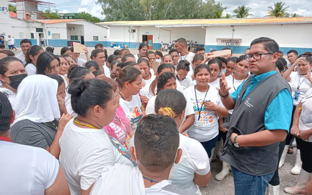 Gira de Trabajo: Inspecciones en empresas camaroneras en el Departamento de Choluteca, en las fechas comprendidas del lunes 19 al viernes 23 de junio de 2023