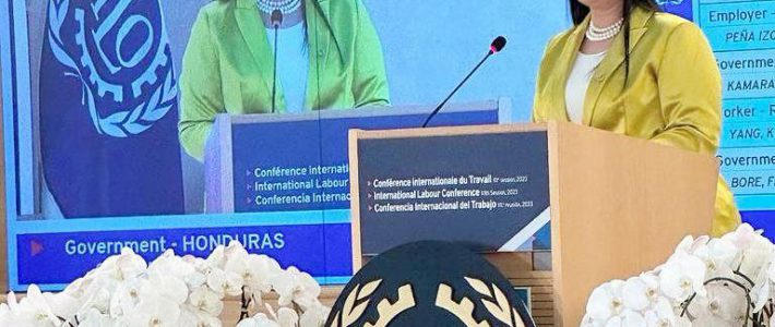 Ponencia de la Secretaria de Estado Sarahi Cerna en la Conferencia Internacional del Trabajo