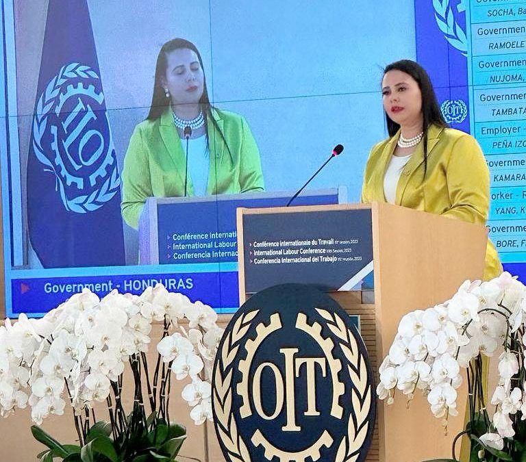 Ponencia de la Secretaria de Estado Sarahi Cerna en la Conferencia Internacional del Trabajo